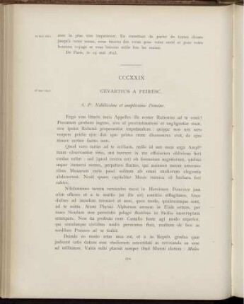 CCCXXIX. Gevartius à Peiresc. Anvers, 25 mai 1623