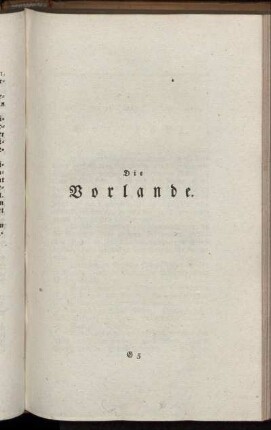 Die Vorlande.