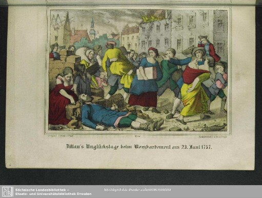 Zittau´s Unglückstage beim Bombardement am 23. Juni 1757
