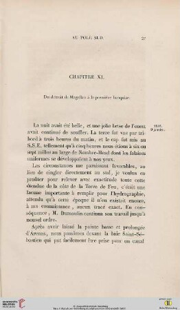 Chapitre XI: Du détroit de Magellan à la première banquise