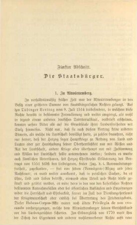 Fünfter Abschnitt. Die Staatsbürger