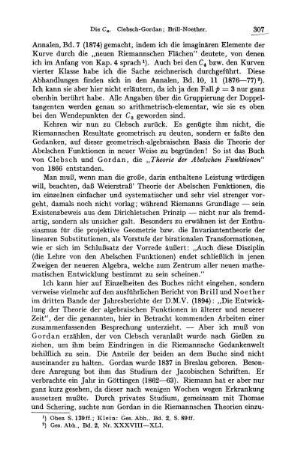 Clebsch und Gordan, Brill und Noether.