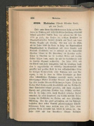 3228. Robinson (Therese Albertine Louise, geb. von Jacob)