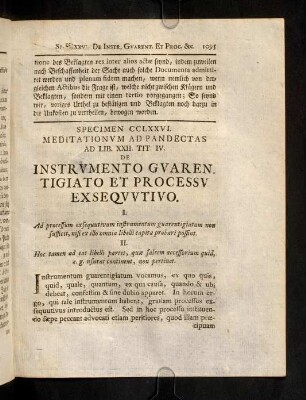1095-1103, Sp. 276. De Instrumento guarentigiato ...