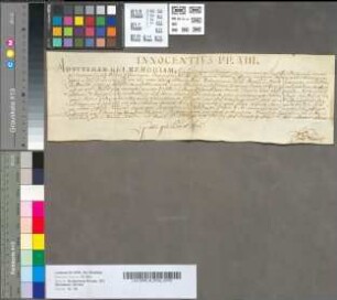 Papst Innocentius XIII. Ablass- Privilegium für die Überwasser- Kirche zu Münster