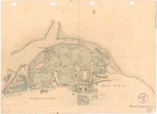 Parkanlage Schloss, Sgan (Zagan): Lageplan