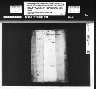 Küchenmeisterrechnungen des Stifts Ellwangen