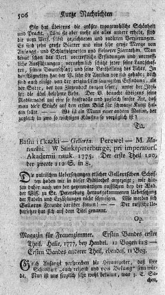 Magazin für Frauenzimmer. Bd.1.