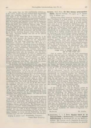 492-495 [Rezension] Diobouniotis, Constantin, Hippolyts Danielcommentar in Handschrift Nr. 573 des Meteoronklosters