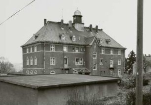 Freital-Wurgwitz, Pesterwitzer Straße 21. Ehemaliges Rathaus (1925; O. A. Grummt). Rückseite