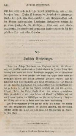 640 Kirchliche Mittheilungen