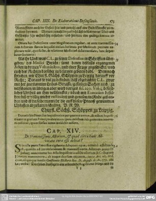Cap. XIV. De transmissione Actorum, & quod circa hanc Advocato curae esse debeat?