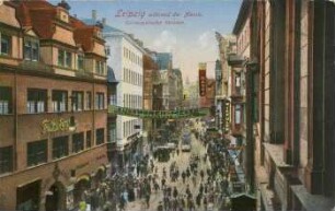 Leipzig während der Messe: Grimmaische Strasse