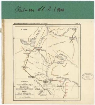 [149]: Ausschnitt aus der wasserscheidenden Region der centralen chilenisch-argentinischen Anden : nach den Aufnahmen der III. Chilenischen Grenz-Subkommission