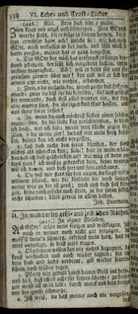 II. In mancherley geist- und leiblichen Nöthen.