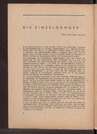 Die Einzelgänger