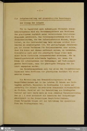 2.0 Aufgabenstellung und grundsätzliche Bemerkungen zur Lösung der Aufgabe