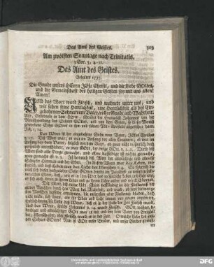 Am zwölften Sonntage nach Trinitatis. 2 Cor. 3, 4-11. Das Amt des Geistes.