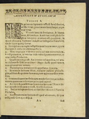 Assertionum Ethicarum Thesis