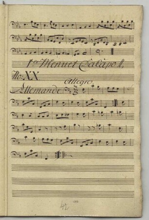 20. Anonymus, Allemande, F-Dur