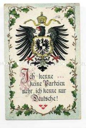 Patriotische Postkarte zum Ersten Weltkrieg