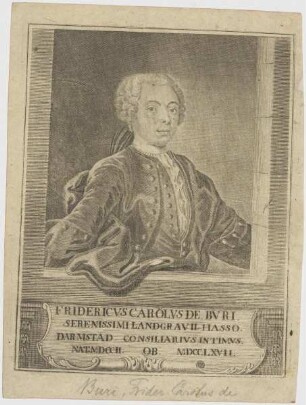 Bildnis des Fridericvs Carolvs de Bvri