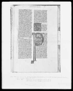 Heisterbacher Bibel — Initialen T und P, Folio 487recto