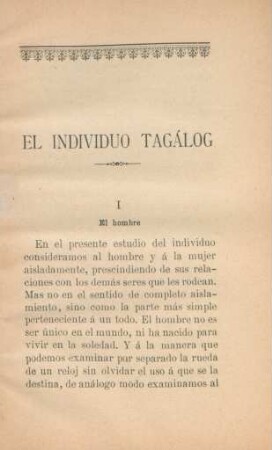 El individuo tagálog