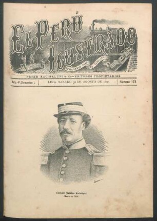 [Retrato de] Coronel Narciso Aréstegui, Muerto en 1869.