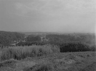 Blick vom Ortsteil Rosenthal über die Flachsspinnerei nach Hirschfelde
