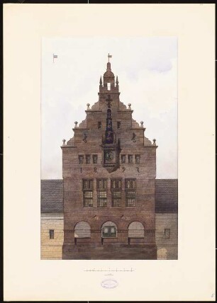 Trinkhalle: Fassadenansicht 1:50