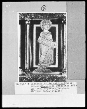Tragaltar des heiligen Gregorius — Längsseite mit den Propheten Hosea, Amos, Abdias, Jonas, Micheas und Sophonias — Der Prophet Abdias