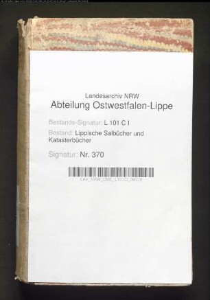 Salbuch des Amtes Brake von 1721, Bd. 12