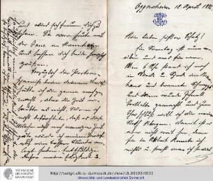 Brief vom 18.04.1886