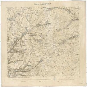Section Langenbernsdorf aus: Topographische Karte (Äquidistantenkarte) Sachsen