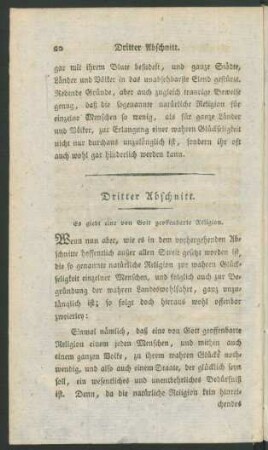 Dritter Abschnitt. Es giebt eine von Gott geoffenbarte Religion.