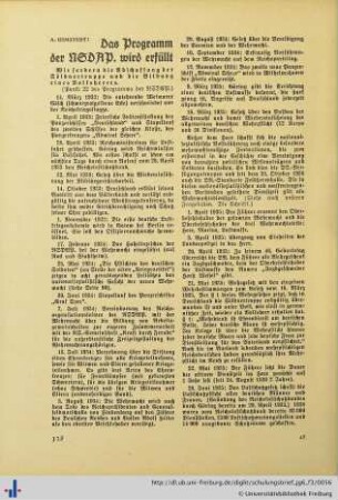 Das Programm der NSDAP. wird erfüllt.