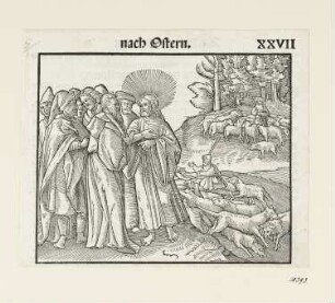 Gleichnis vom guten Hirten, aus: Martin Luther, "Auslegung der Evangelien von Ostern bis auffs Advent", Wittenberg 1530, S. XXVII recto