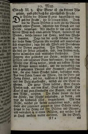 10. May. Sirach XI. 3. - 18. May. Jesaia LIII. 7.