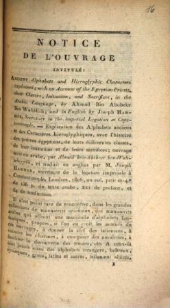 Notice de l'ouvrage intitulé: L'appréciation de monde : Ancient Alphabets and hieroglyphic characters explained ...