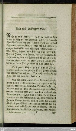 Acht und dreißigster Brief