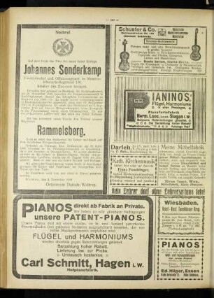 Nachruf : [Johannes Sonderkamp] ; [Rammelsberg]