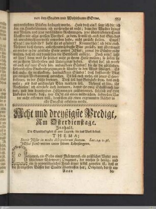 Acht und dreyßigste Predigt. Am Osterdienstage.
