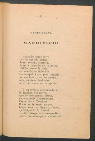 Parte sexta - Sacrifcio