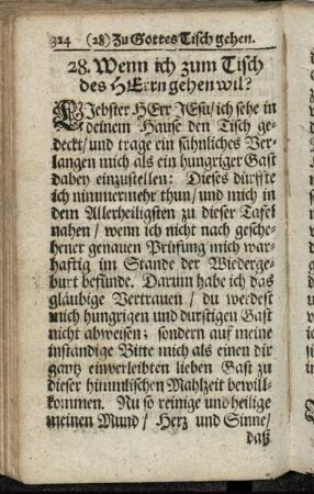 28. Wenn ich zum Tisch des Herrn gehen wil?