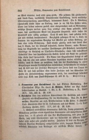 362-363 [Rezension] Möhler, Karl, Kommentar zum Katechismus