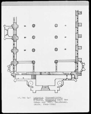Grundriß nach dem Umbau von 1885, Westseite