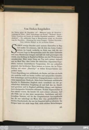 III Von Türken festgehalten
