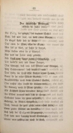 Der ländliche Veteran. (Gefecht im Jahre 1815.)