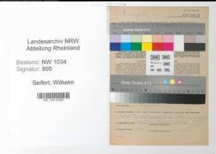 Entnazifizierung Wilhelm Seifert , geb. 17.09.1914 (Major)